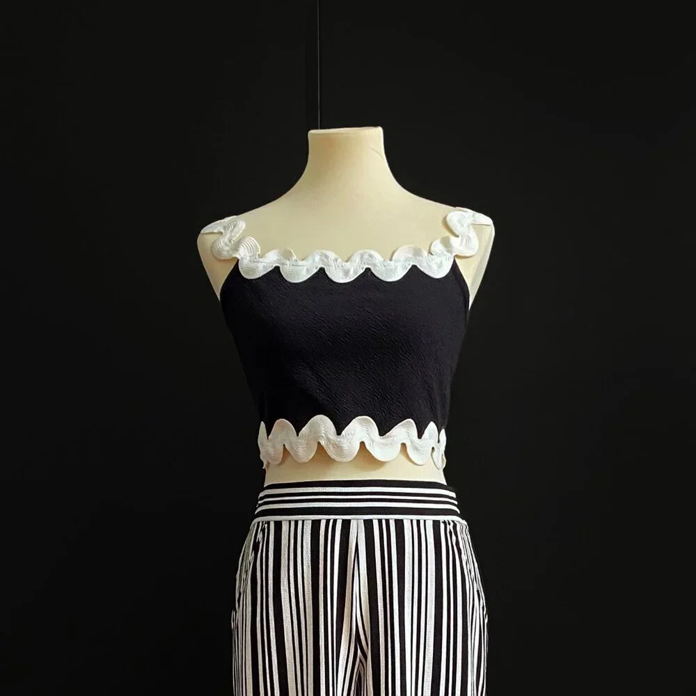 ANTHROPOLOGIE Maeve | Ric Rac Off-The-Shoulder Crop Top | NWT - Picture 5 of 6